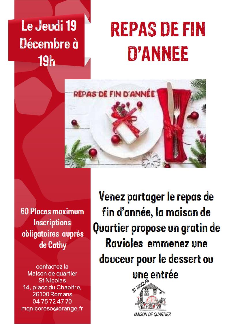 Affiche Repas fin dannée 2019