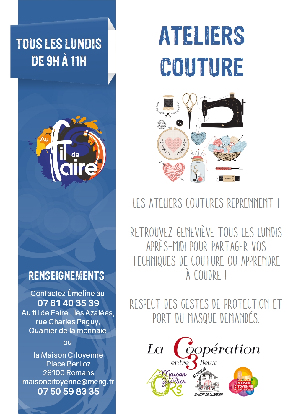 0603 affiche atelier couture reprise