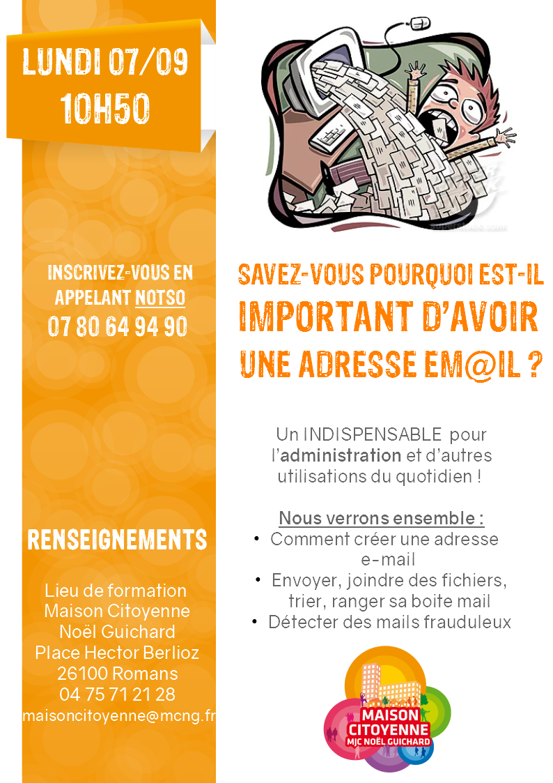 affiche atelier e mail