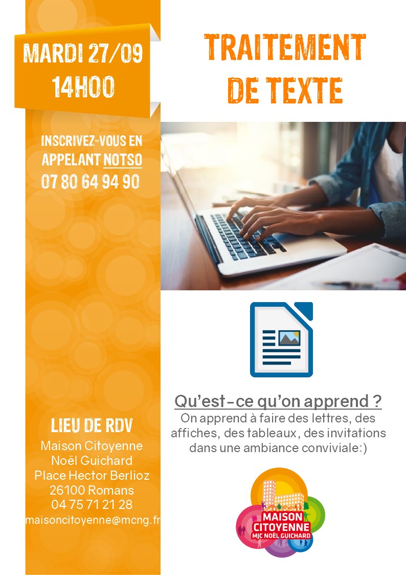 affiche traitement de texte