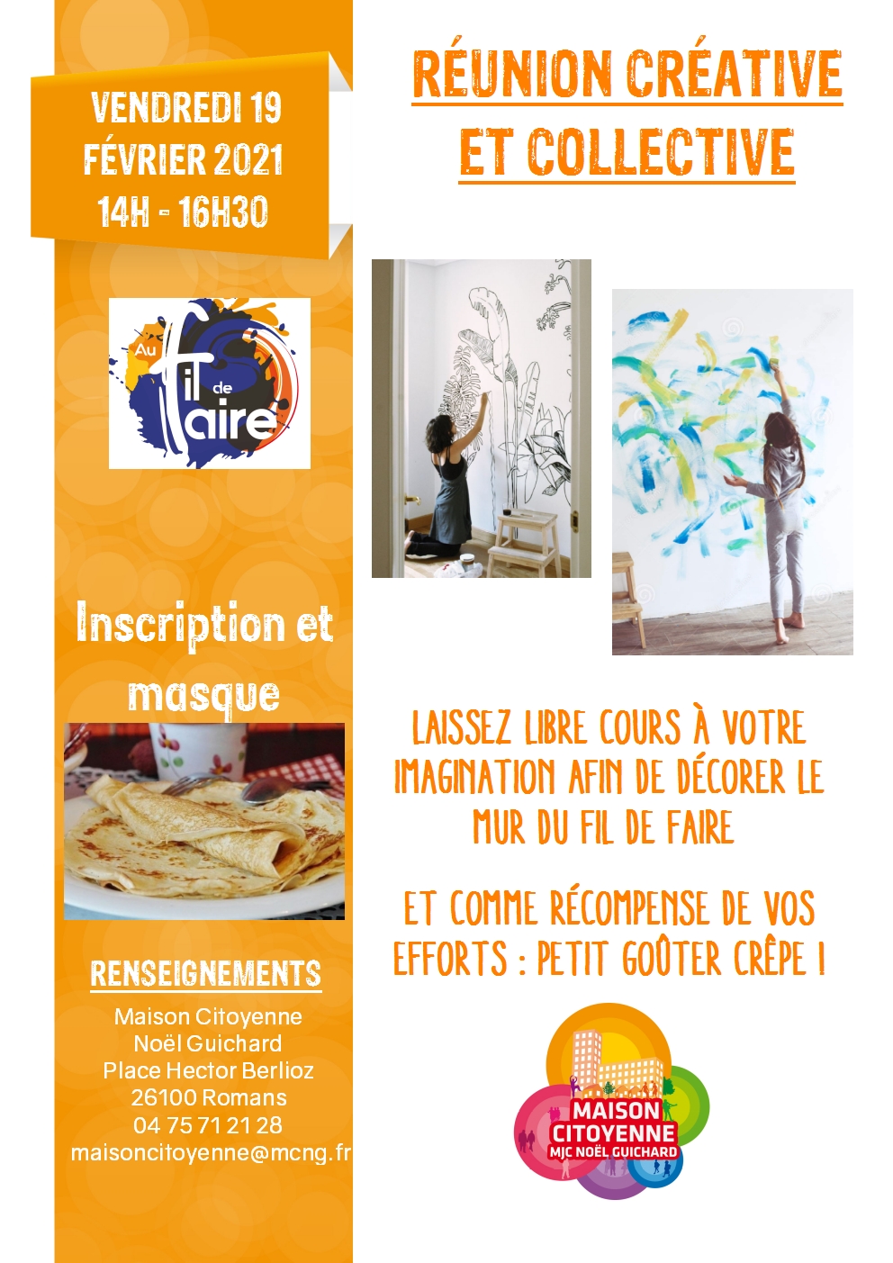 affiche reunion collective crepe