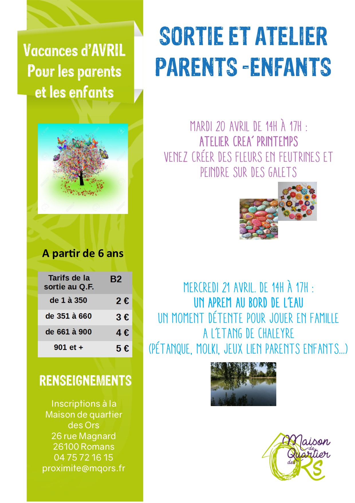 Programme vacances avril 2021