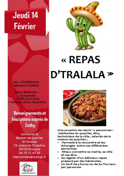 Repas dtralala février