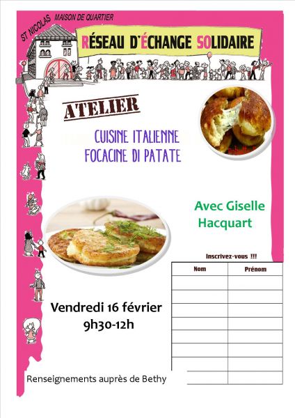 Atelier cuisine à litalien