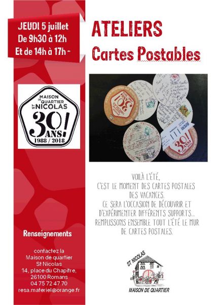 Atelier cartes postables