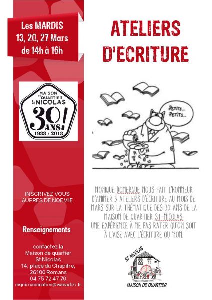 Ateliers écriture