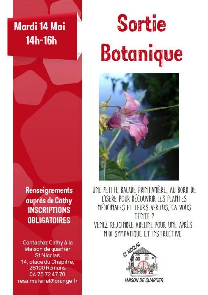 affiche Sortie BOTANIQUE 14.05.19