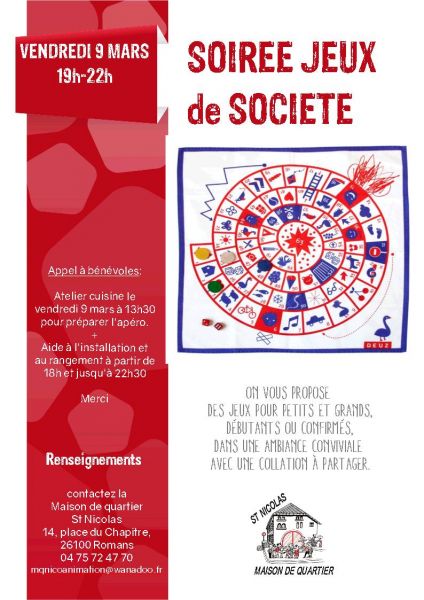 soirée jeu 9 mars