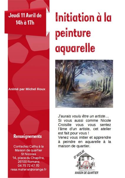 initiation à la peinture aquarelle